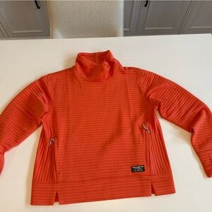 L.L. Bean Women's Bright Orange Ribbed Pullover